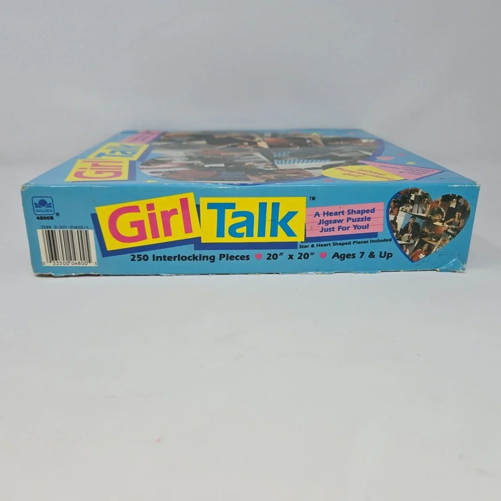 Vintage Girl Jigsaw Puzzle Talk A Heart Shaped 250 Pieces 1989 Complete